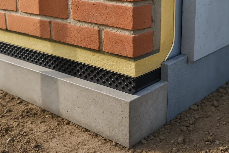 Voorkom koudebruggen en vocht aan de gevelvoet met een geïsoleerde betonnen kantplank